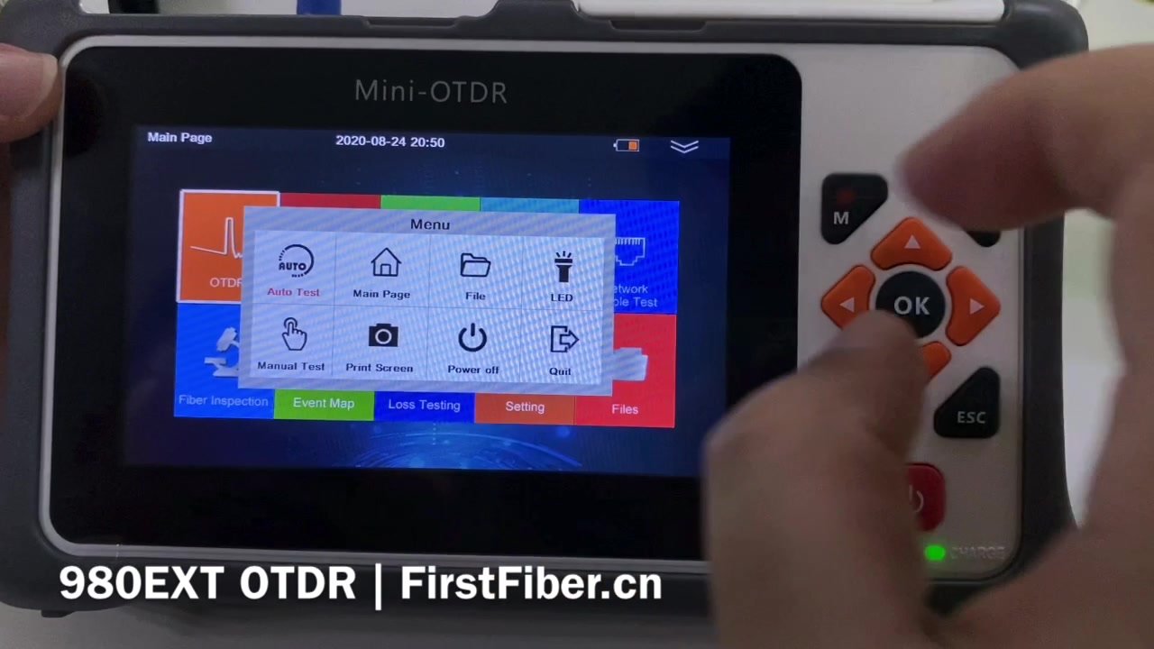 980EXT Pro Mini OTDR | 9-in-1 Fiber Tester | FirstFiber Technologies
