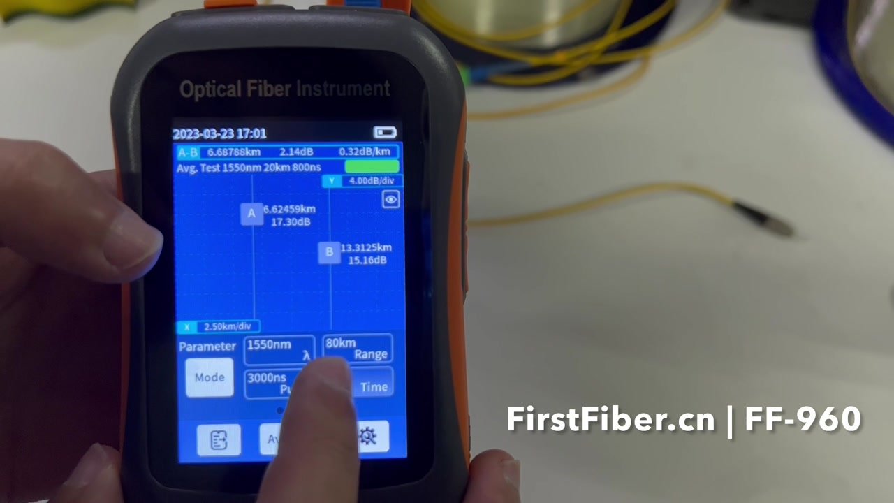 FirstFiber Technologies FF-960 Mini OTDR Reflectometer Video Demo - FirstFiber Technologies